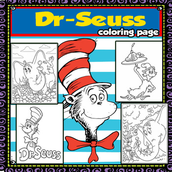 Preview of Dr. Seuss Coloring Pages For Kids