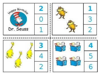 Dr. Seuss Count and Clip 1-20 by Juliana | Teachers Pay Teachers