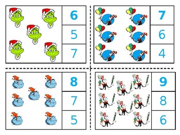 Dr. Seuss Count and Clip 1-20 by Juliana | Teachers Pay Teachers