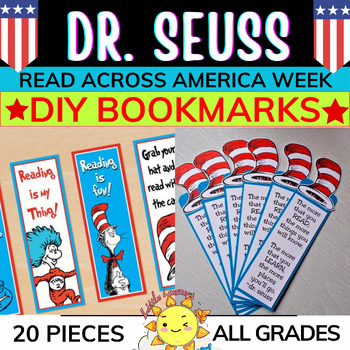 Dr Seuss Day Bookmark Craft Activity Printable No-prep