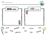 Dr. Seuss Day: Real Words vs Silly Words