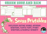 Green Eggs and Ham printables