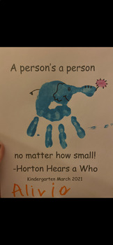 Preview of Dr. Seuss Handprint: Horton Hears a Who!
