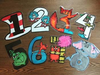 Preview of Dr. Seuss Inspired Character Numbers