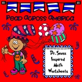 Dr. Seuss Inspired Math READ ACROSS AMERICA Worksheets, Gr