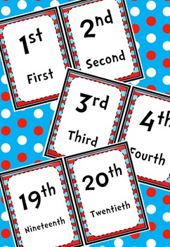 Dr Seuss Inspired Ordinal Numbers - First to Twentieth with BONUS