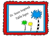 Dr. Seuss Inspired Table Signs