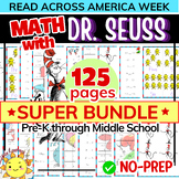 Dr Seuss MATH SUPER BUNDLE Read Across America 2024 Month 