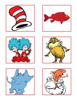 Dr. Seuss Matching Memory Game - Read Across America week by The Kids ...