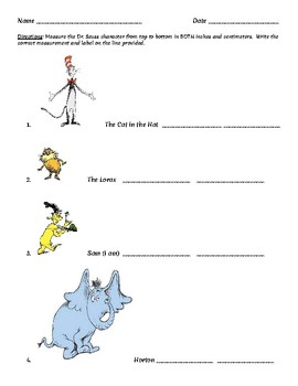 Dr. Seuss Measuring By Joli Butler 