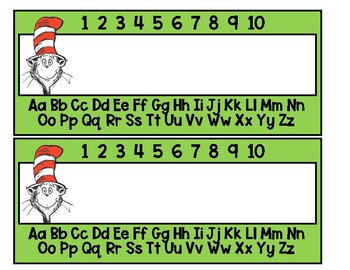 Dr. Seuss Name Tags by Created to Educate | Teachers Pay Teachers