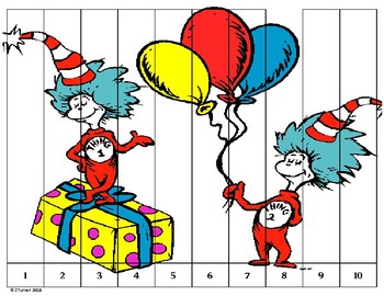 Dr. Seuss Number Puzzles by Turner's Classroom | TpT