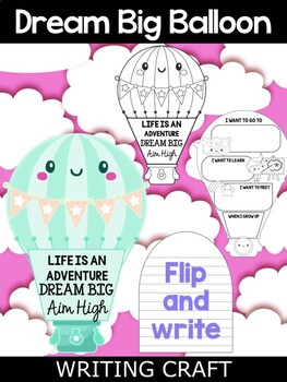 Preview of Read Across America Activity - Dream Big Hot Air Balloon