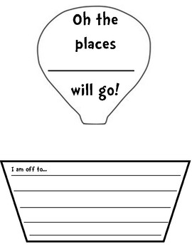 Dr. Seuss- Oh The Places You'll Go! writing activity by Katy Huff