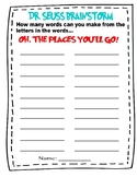 Oh The Places You'll Go Activities & Worksheets | TpT