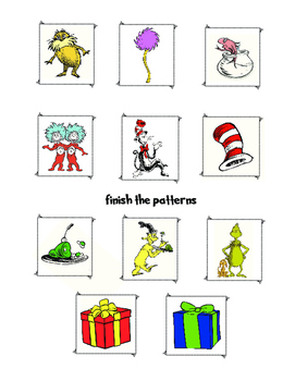 Dr. Seuss Patterns by Amy's Shop | Teachers Pay Teachers