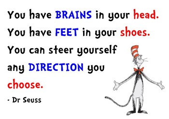 Dr Seuss Poster - Brains In Your Head by Katie Rasmussen | TPT