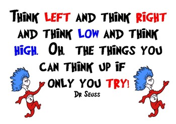 Dr Seuss Poster - Think by Katie Rasmussen | TPT