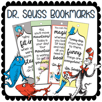 Dr. Seuss Printable Bookmarks by Mrs Mama Bird | TpT