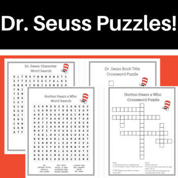 Dr. Seuss Word Search Teaching Resources | TPT