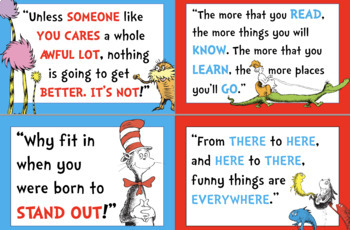 Dr. Seuss Quote Posters by Miss Relief | Teachers Pay Teachers
