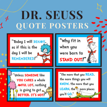 Dr Seuss Posters Teaching Resources | TPT