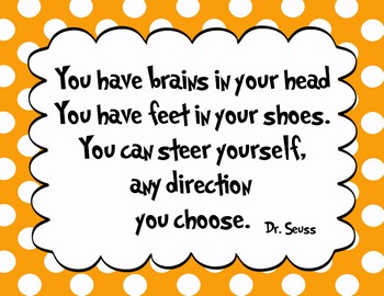 5 Different colors - Dr. Seuss Quote decor by The Comprehensive Counselor