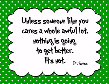 5 Different colors - Dr. Seuss Quote decor by The Comprehensive Counselor