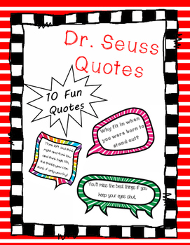 Dr. Seuss Quotes by Trisha Blalack | TPT