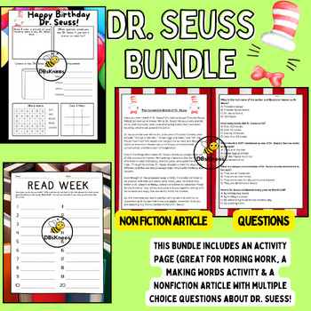 Dr. Seuss/Read Week Bundle by DBsKnees | TPT
