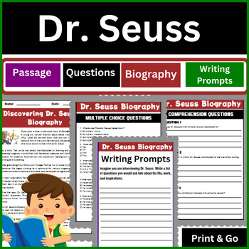 Dr. seuss day Reading Comprehension & Questions by the E learns Content Hub