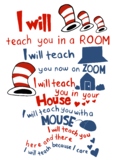 Dr Seuss Remote Learning - T-Shirt Design - Poem