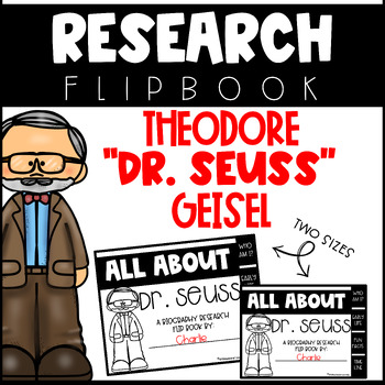 Preview of Dr. Seuss Research Biography Activities Flip Book | Read Across America
