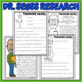 Dr. Seuss Research, Coloring Page, and Poster | Author Unit Study