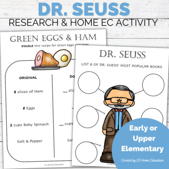 Preview of Dr. Seuss Research Project and Activity | Read Across America
