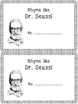 Preview of Dr. Seuss Rhyming Book