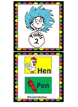 Dr Seuss Rhyming Decorative Bulletin Board Cut Outs by Yowi's Preschool ...