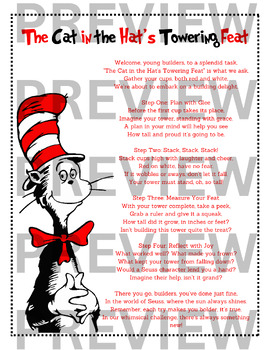 Dr. Seuss STEM activity - Printable by Jefferson Learning Junction