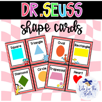 Preview of Dr. Seuss Shape Cards -Read Across America