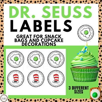 Preview of Dr. Seuss Snack Bag Labels| Dr. Seuss Cupcake Decorations| Dr. Seuss Week