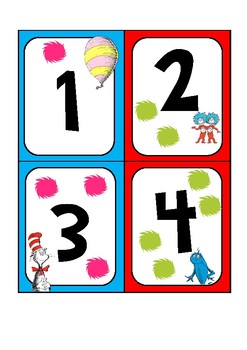 Dr Seuss 1-8 Number Label Signs Pdf By Teaching With Mrs Gideon 