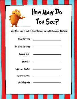Dr. Seuss The Lorax Unit Study by Homeschooling My Blessings | TPT