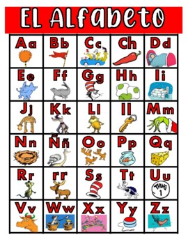 Dr Seuss-Themed SPANISH ABC Chart FREEBIE by Live and Learn in PreK