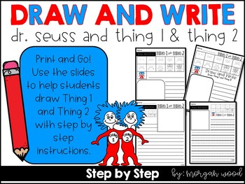 Preview of Dr. Seuss: Thing 1 and Thing 2 Directed Draw and Write