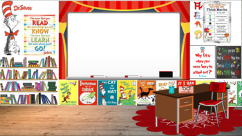 Preview of Dr. Seuss Virtual Classroom Background