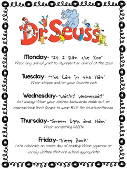 Dr. Seuss Week by Catie Tanner | Teachers Pay Teachers