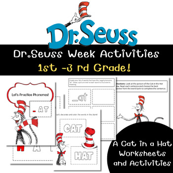 Dr.Seuss Week Activities/ Read Across America Activities/ Dr.Seuss Crafts