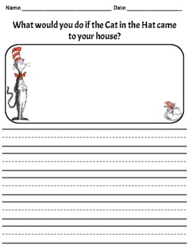 Dr. Seuss Week - Cat in the Hat Writing Prompt by Kristina Roberts
