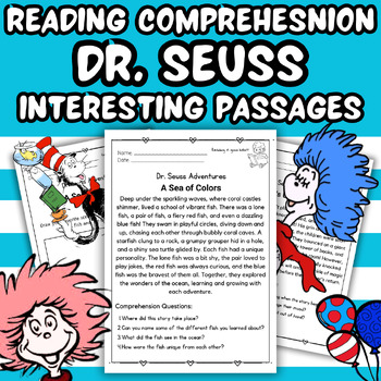 Dr Seuss Week Interesting Reading Comprehension Passages With Activity ...