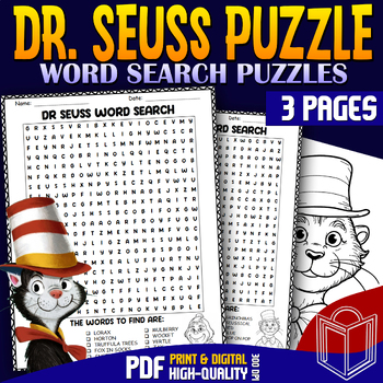 Dr. Seuss Word Search Puzzles: Engaging Learning for Classroom by LearnLinx